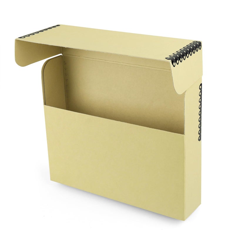 لينيكو صندوق تخزين المستندات الأرشيفية من Lineco بحافة معدنية، لوح صندوق أسمر خالي من الأحماض، تنظيم وتخزين الملفات والمطبوعات والصور وحقيبة مستندات بحجم الحروف بعرض 12.5 بوصة × 10.5 بوصة × 2.5 بوصة - Image 2